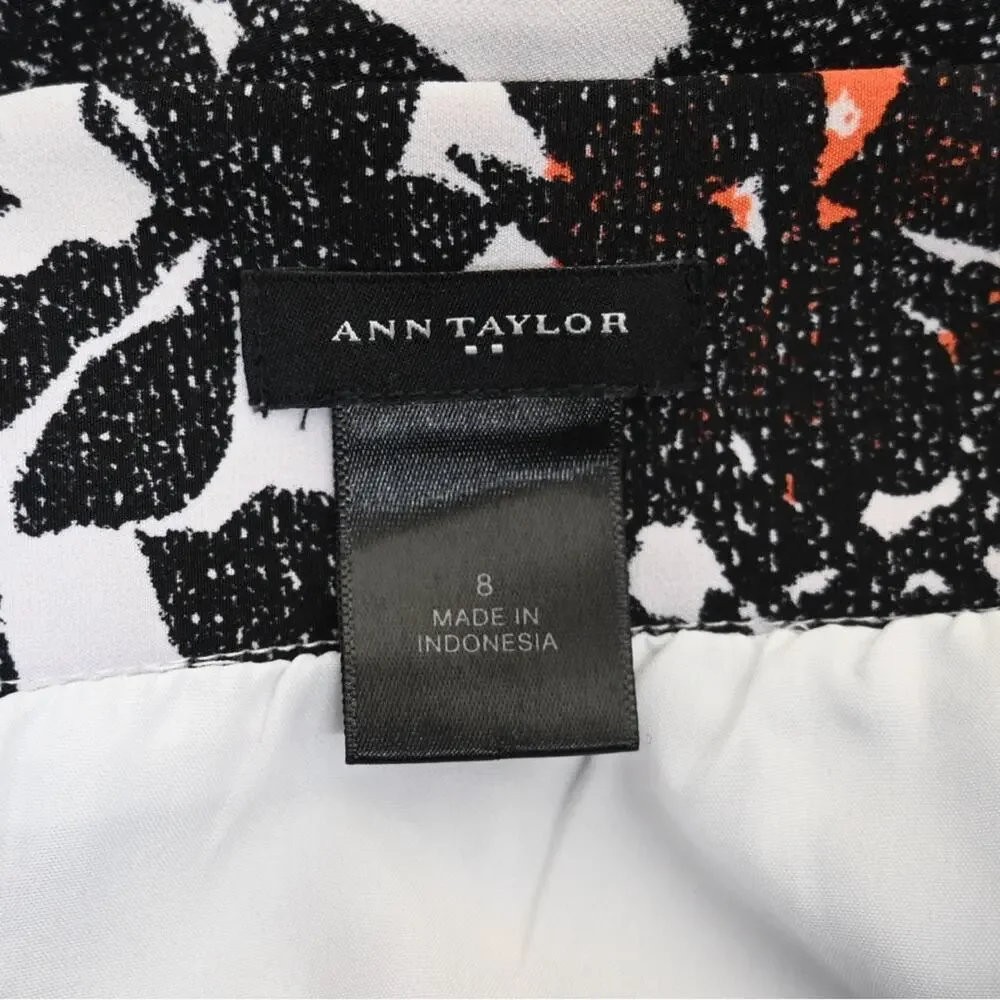 Ann Taylor Womens 8 Floral Print A Line Skirt
